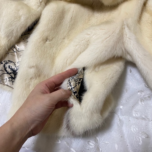 White Real Mink short coat